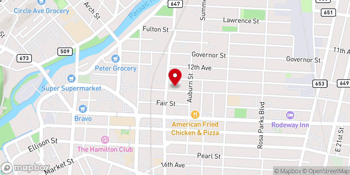 Map showing location of Centro Evangelístico Vida Nueva