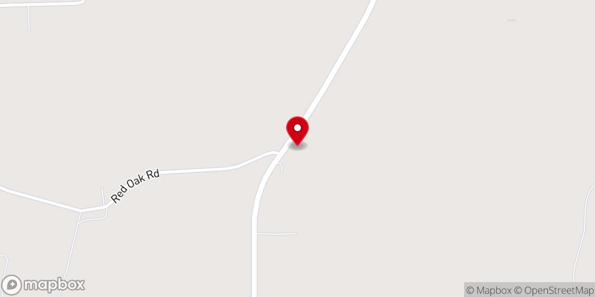 Map showing location of Red Oaks Church
