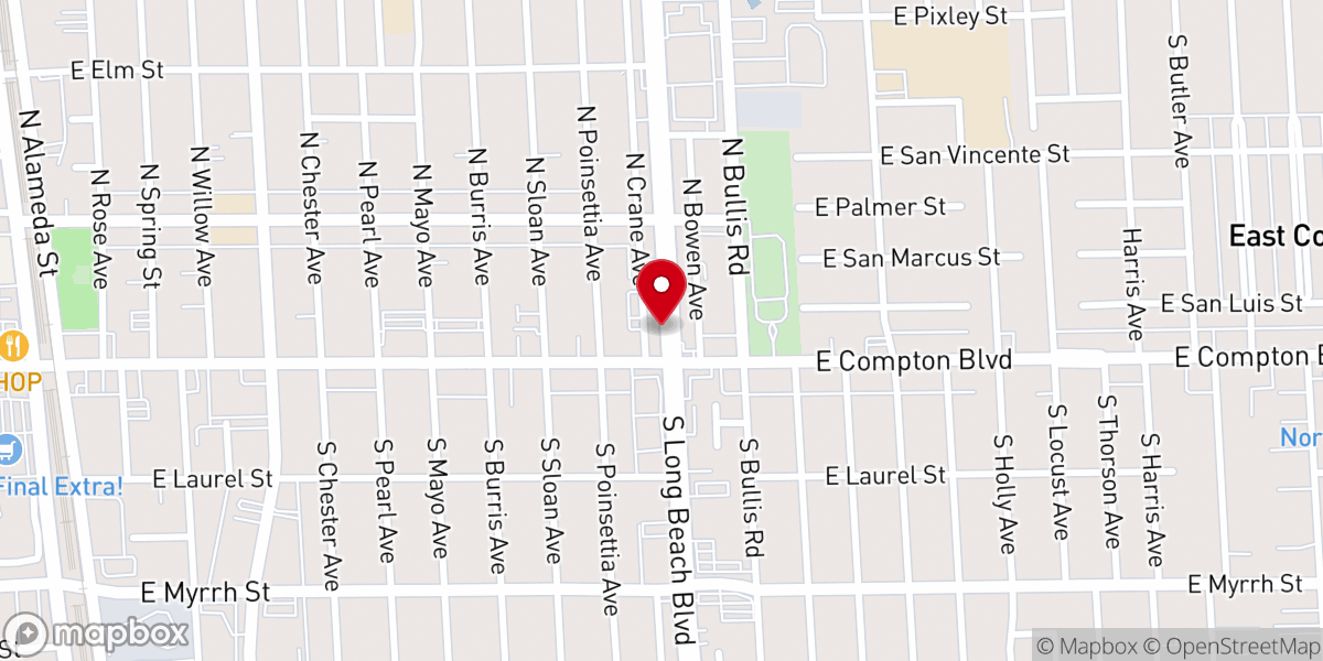 Map showing location of Rey de Reyes Church