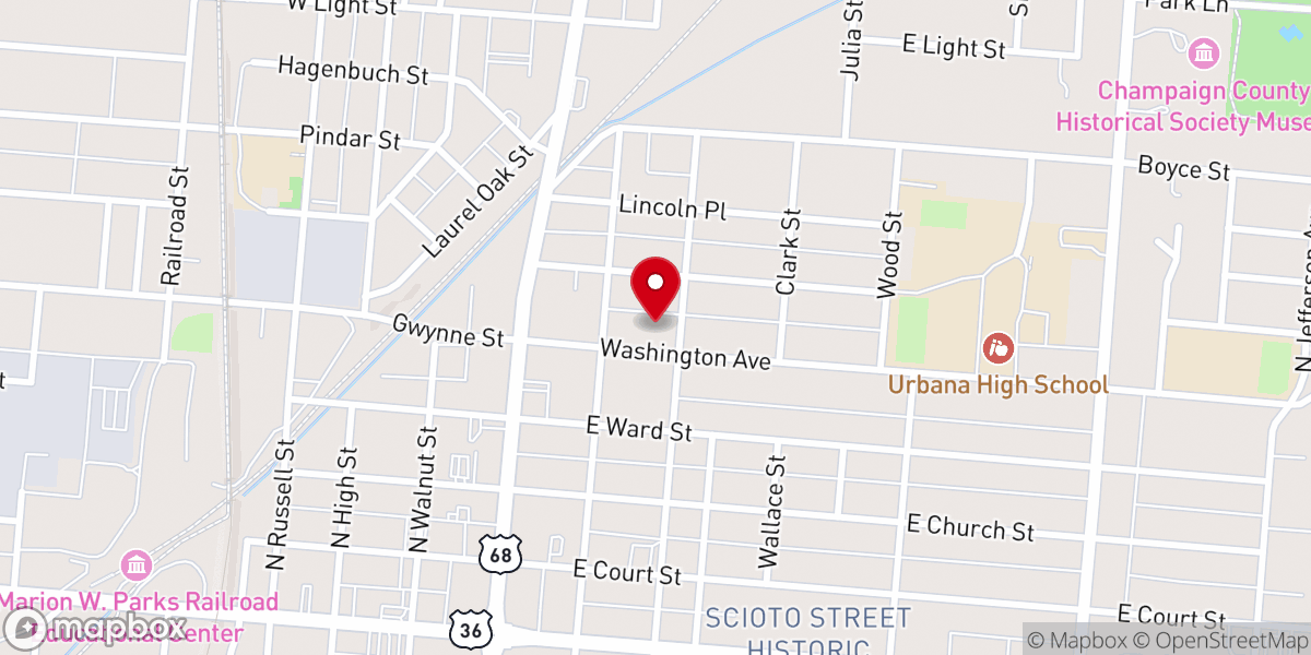 Map showing location of St. Mary Roman Catholic Church