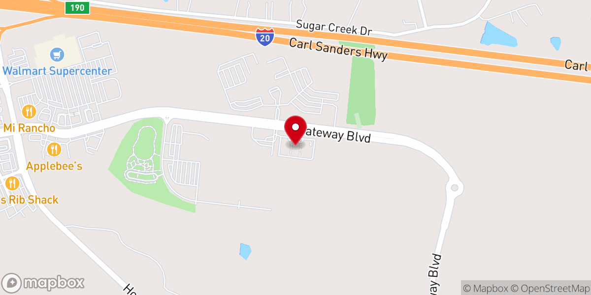 Map showing location of Chosen Church - Grovetown