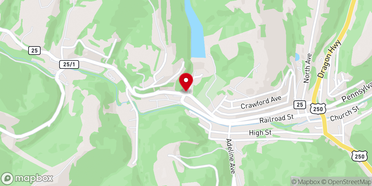 Map showing location of House of Prayer Church