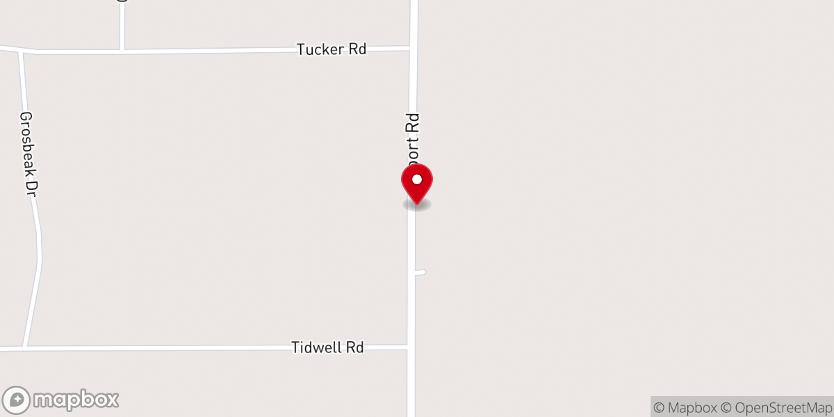 Map showing location of Owens Chapel Baptist Church