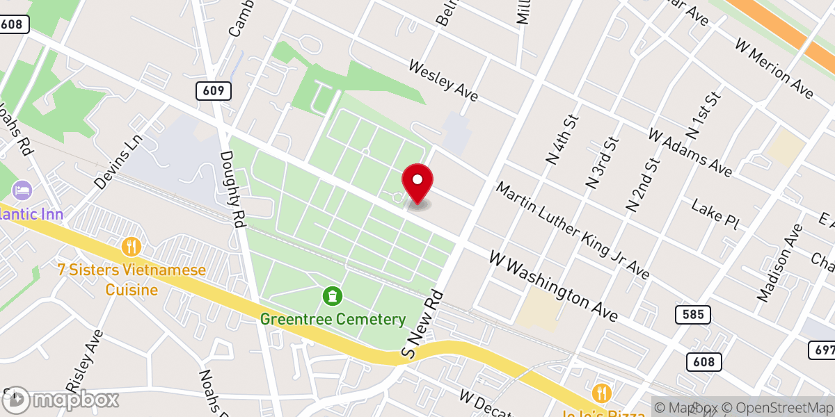 Map showing location of Refuge Church of Christ