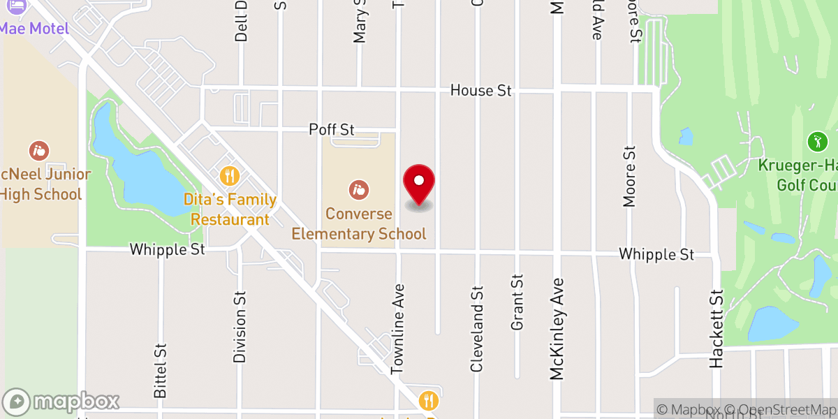 Map showing location of Messiah Evangelical Lutheran Church