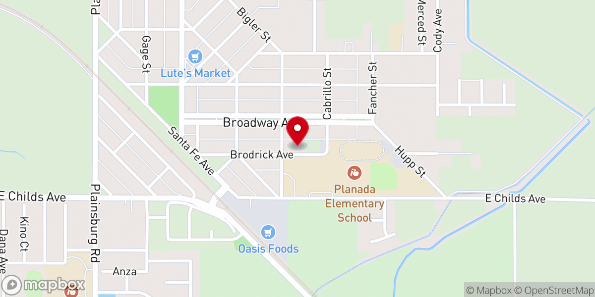Map showing location of Iglesia Templo Bautista