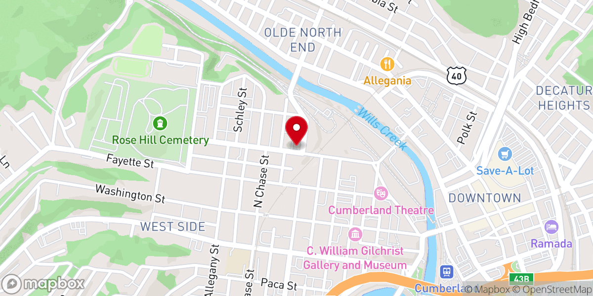 Map showing location of Interfaith Community Pantry