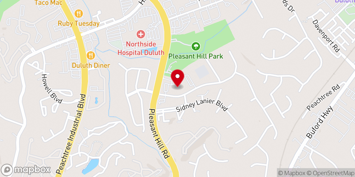 Map showing location of Pleasant Hill Presbyterian Church