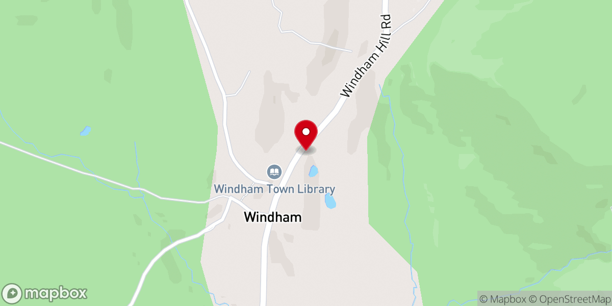 Map showing location of Windham Congregational Church