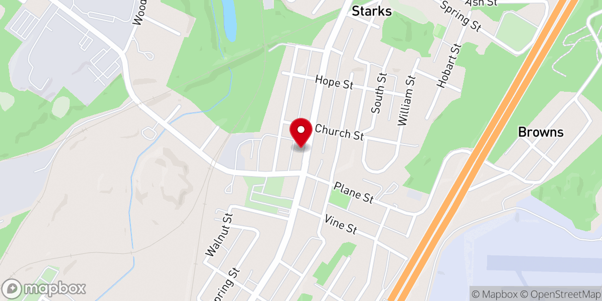 Map showing location of Trinity Christian Church Avoca, PA