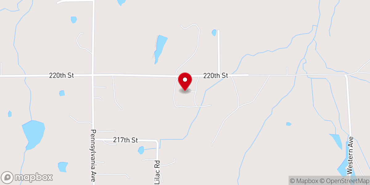 Map showing location of Central Oklahoma Youth Camp