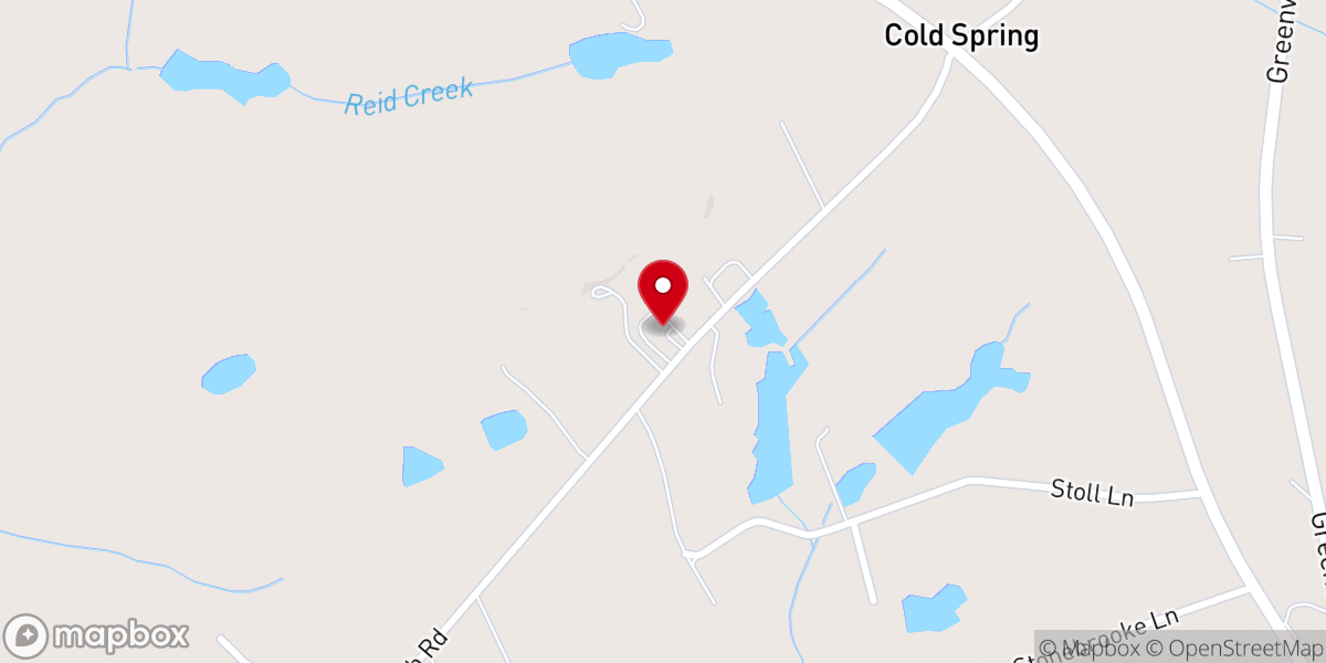 Map showing location of Cold Springs Mennonite Church