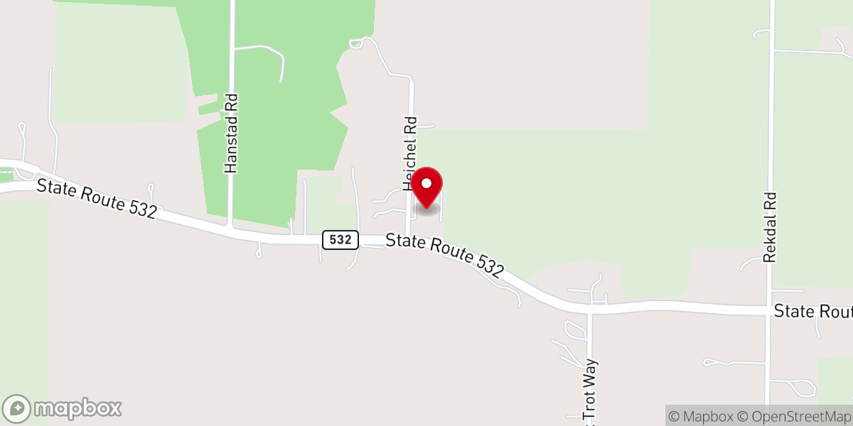 Map showing location of Camano Lutheran Church