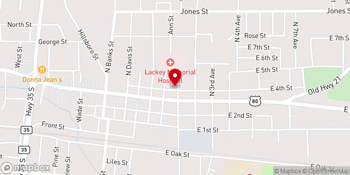 Map showing location of Lynch Chapel United Methodist Church