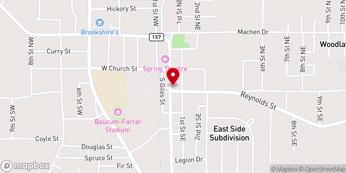 Map showing location of Express Tax Title & License