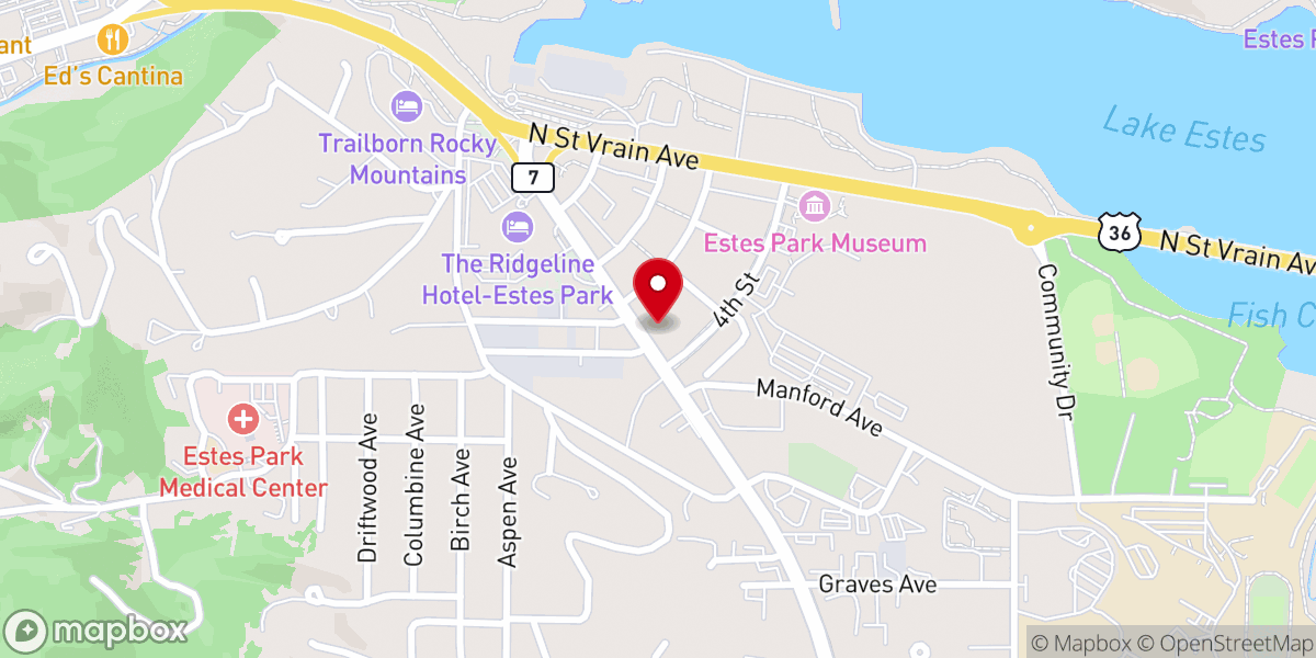 Map showing location of Park Fellowship Church