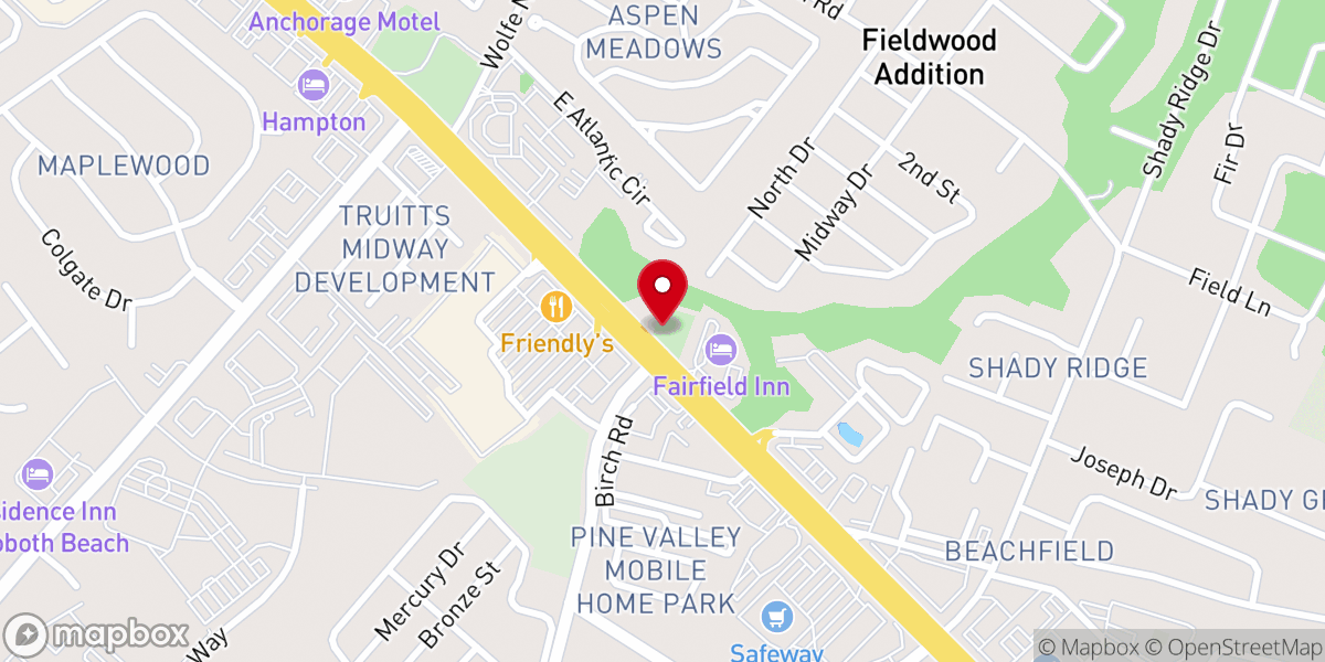 Map showing location of Rehoboth Presbyterian Church of Midway