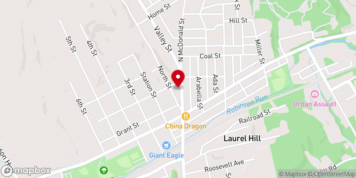 Map showing location of Irons Memorial Church