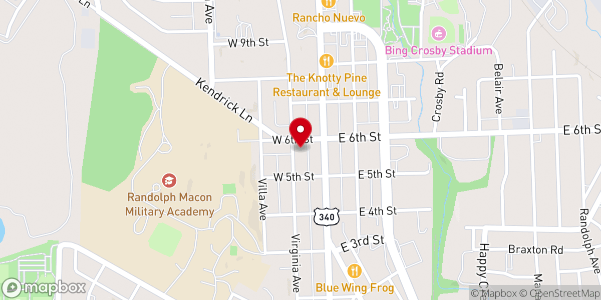 Map showing location of Good Shepherd Lutheran Church