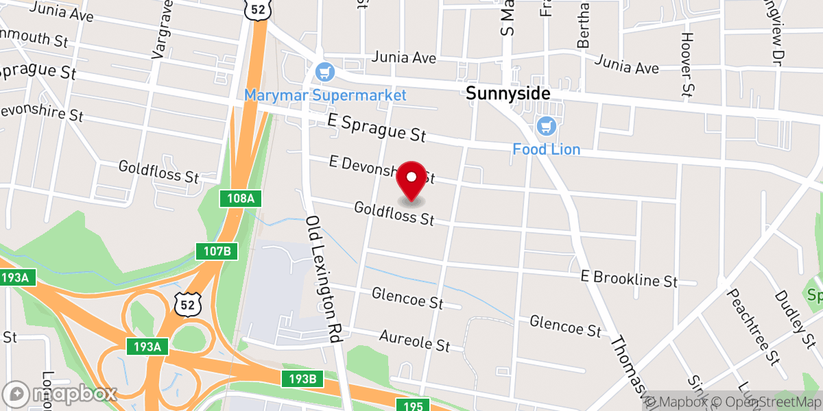 Map showing location of GOLDFLOSS BAPTIST CHAPEL