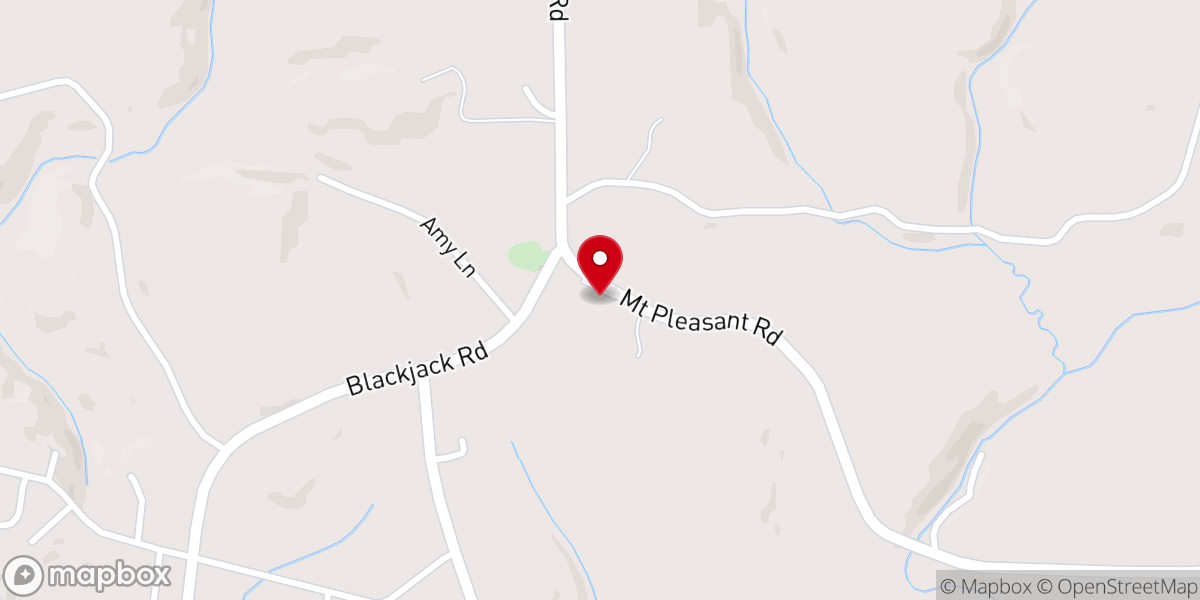Map showing location of Mount Pleasant Baptist Church