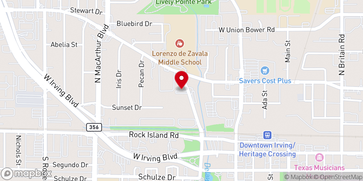 Map showing location of Western Heritage Cowboy Church