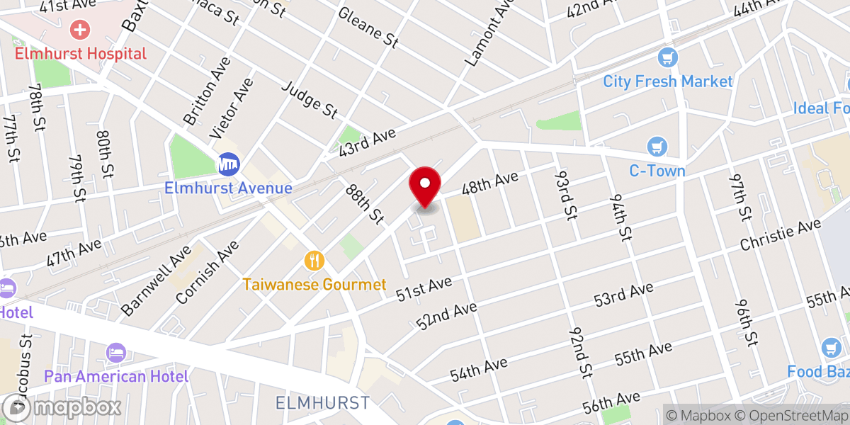 Map showing location of The Elm Church