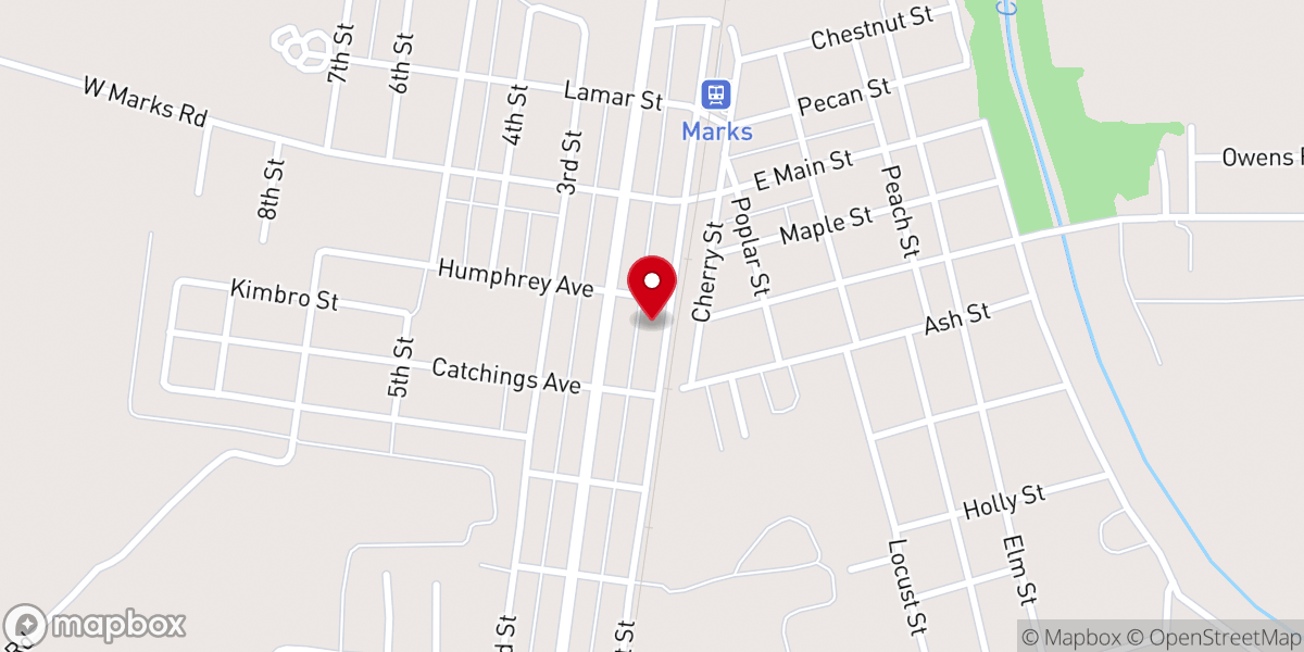 Map showing location of Silent Grove Baptist Church