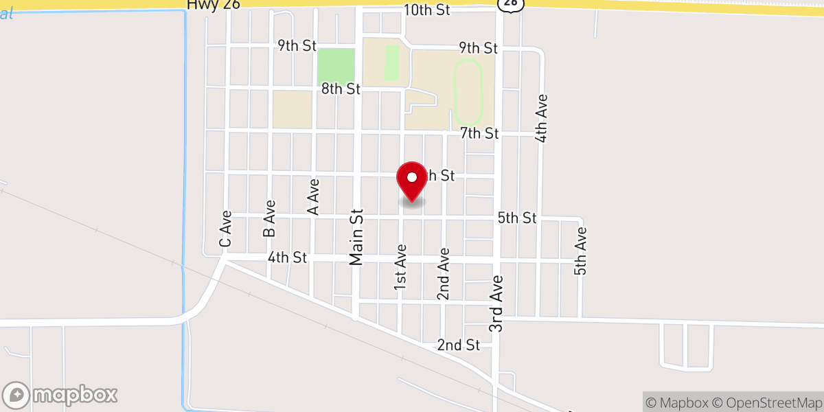 Map showing location of Presbyterian Community Church