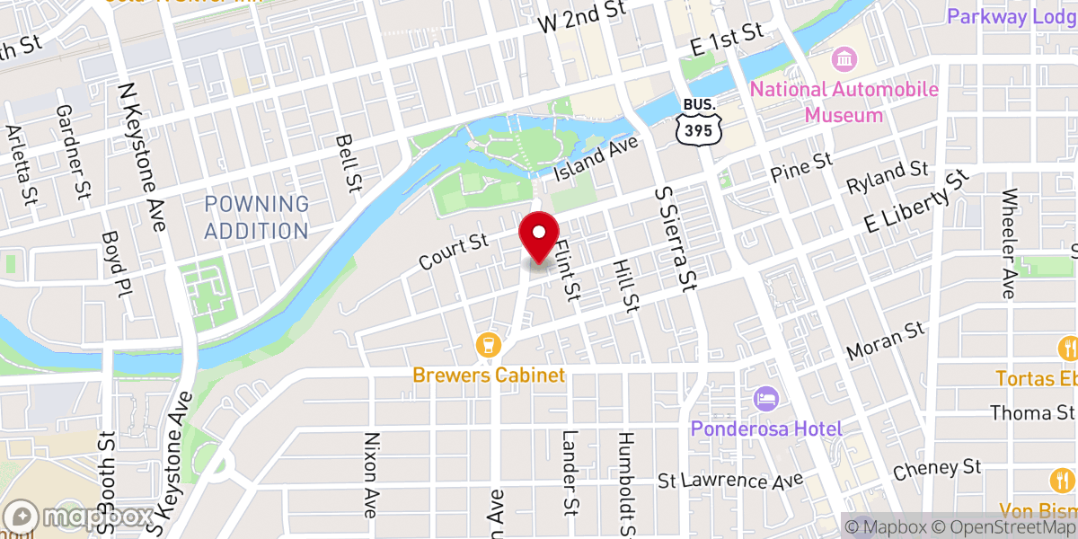 Map showing location of Catholic Pastoral Center