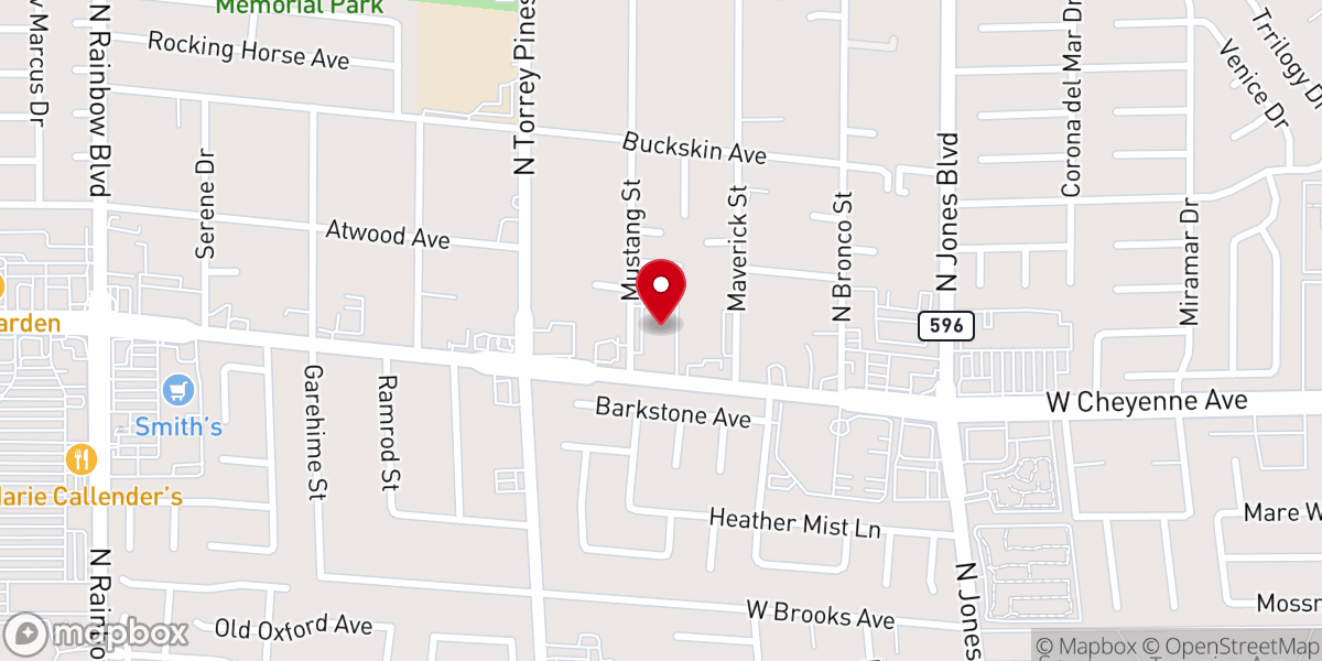 Map showing location of Las Vegas Meadows Stake Center