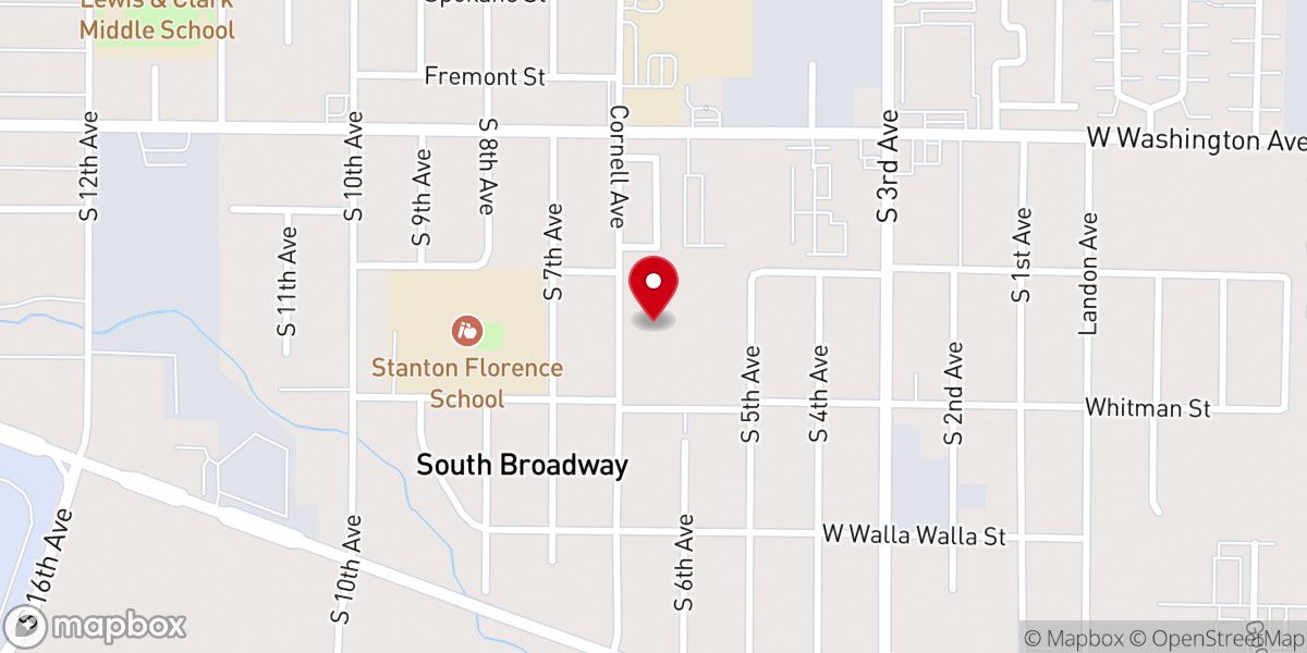 Map showing location of New Hope Chapel