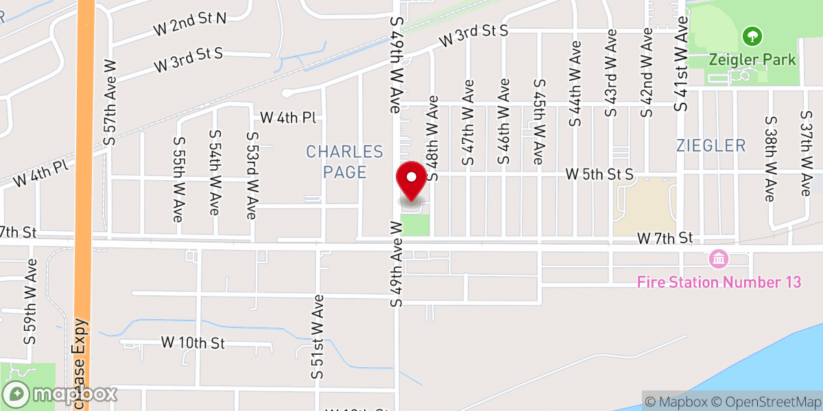 Map showing location of Grace United Methodist Church