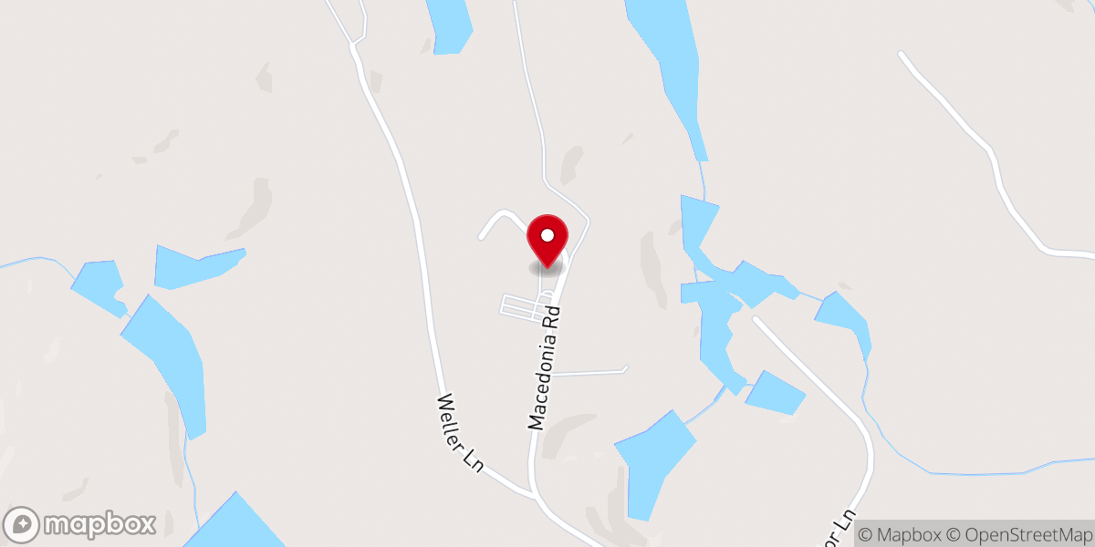 Map showing location of Old Macedonia Baptist Church