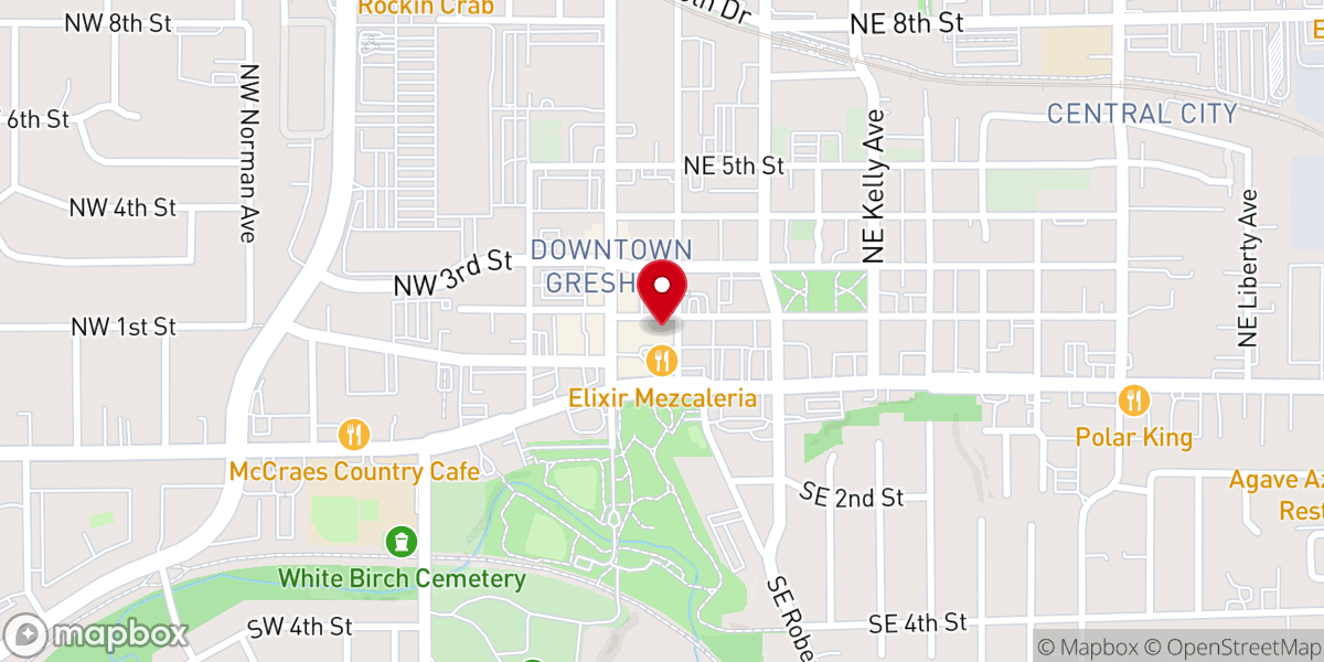 Map showing location of Fresh Life Church - Portland