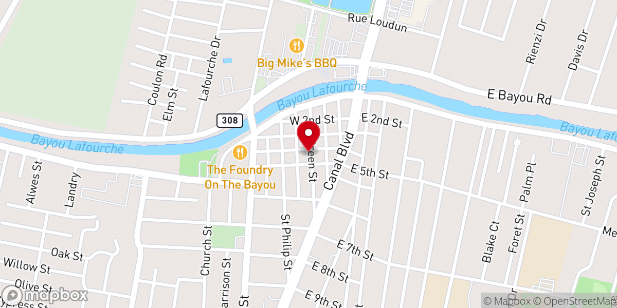 Map showing location of LAFOURCHE GOVERNMENT COMPLEX