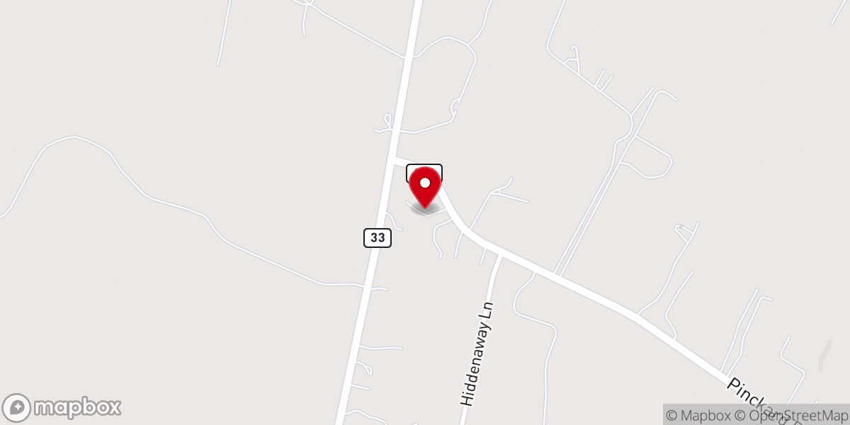 Map showing location of Clear Creek Church