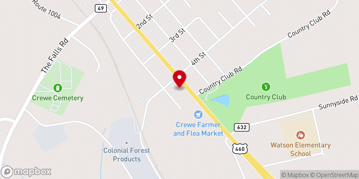 Map showing location of Dominion Worship Center
