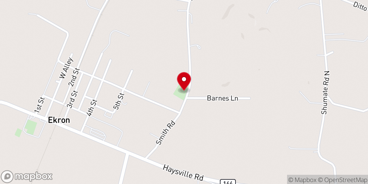 Map showing location of Full Gospel Church of God