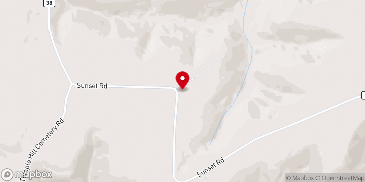 Map showing location of Temple Hill Church