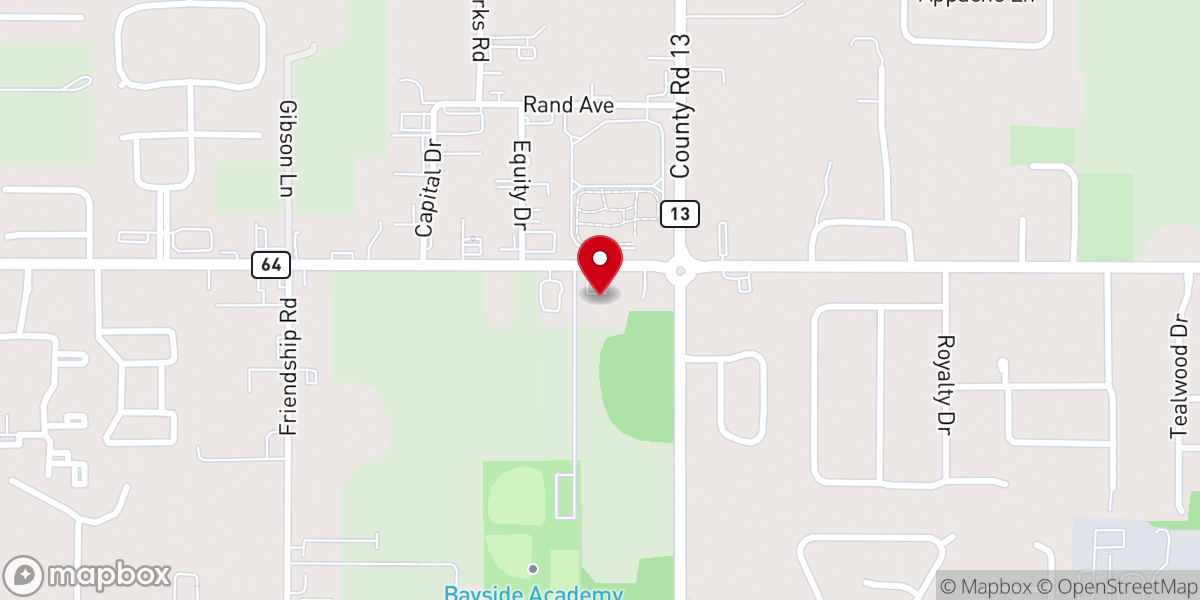 Map showing location of Ascension Lutheran Church