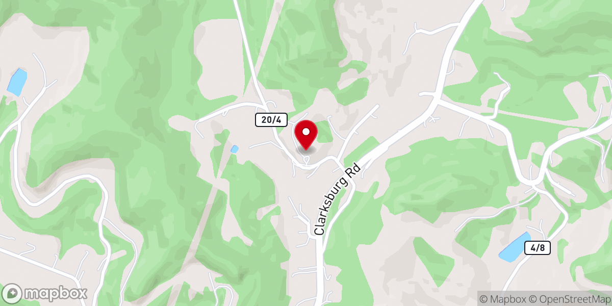 Map showing location of Mount Lebanon United Methodist Church