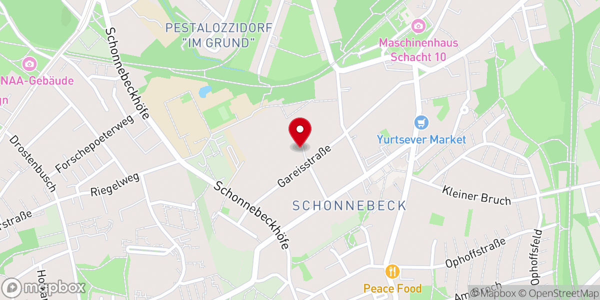 Map showing location of EFG Essen-Schonnebeck Christuskirche