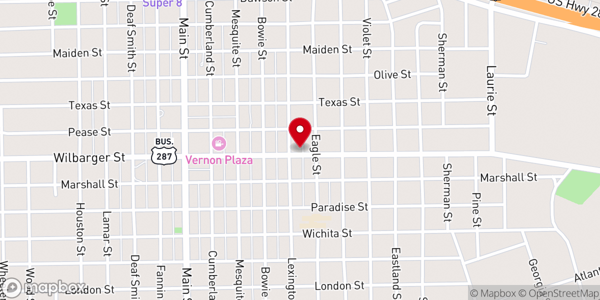 Map showing location of Sherman Chapel AME