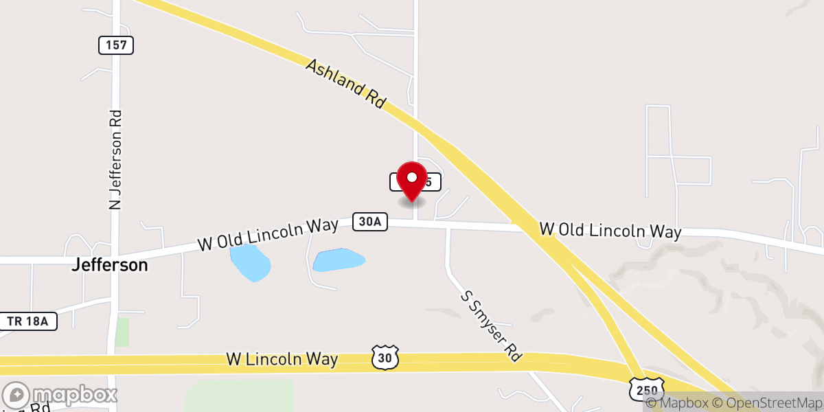 Map showing location of Oak Church