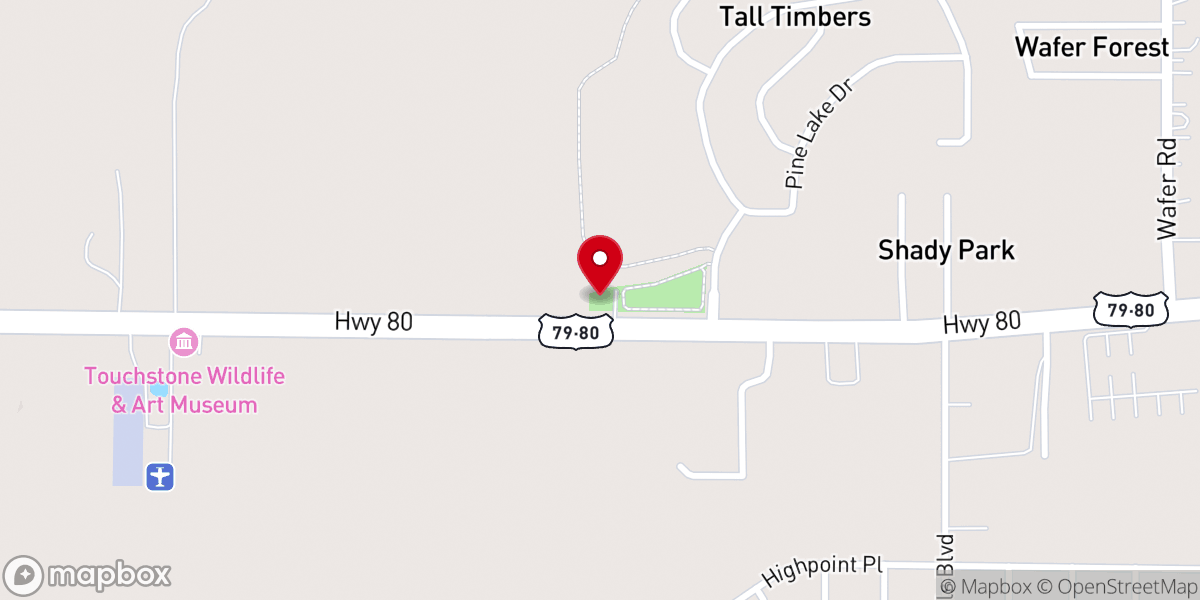 Map showing location of Haughton LA Park