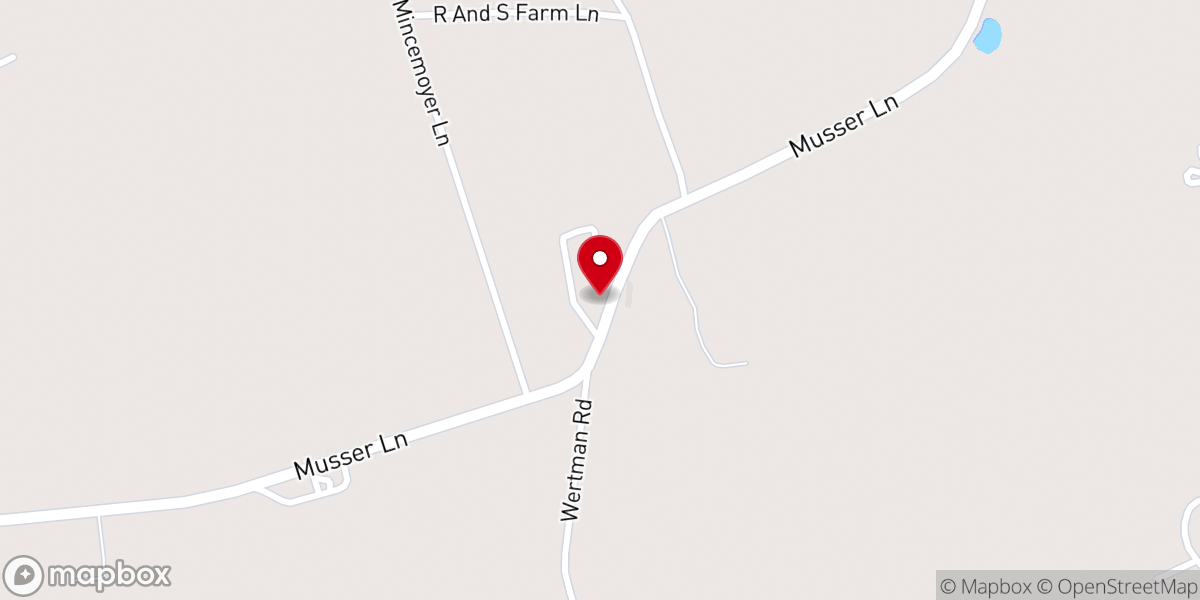 Map showing location of St John's Lutheran Church