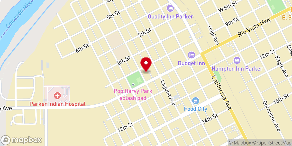 Map showing location of Parker Seventh-day Adventist Church