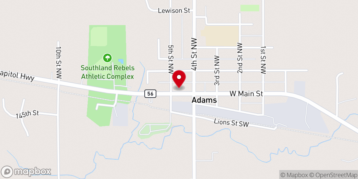 Map showing location of Sacred Heart Church