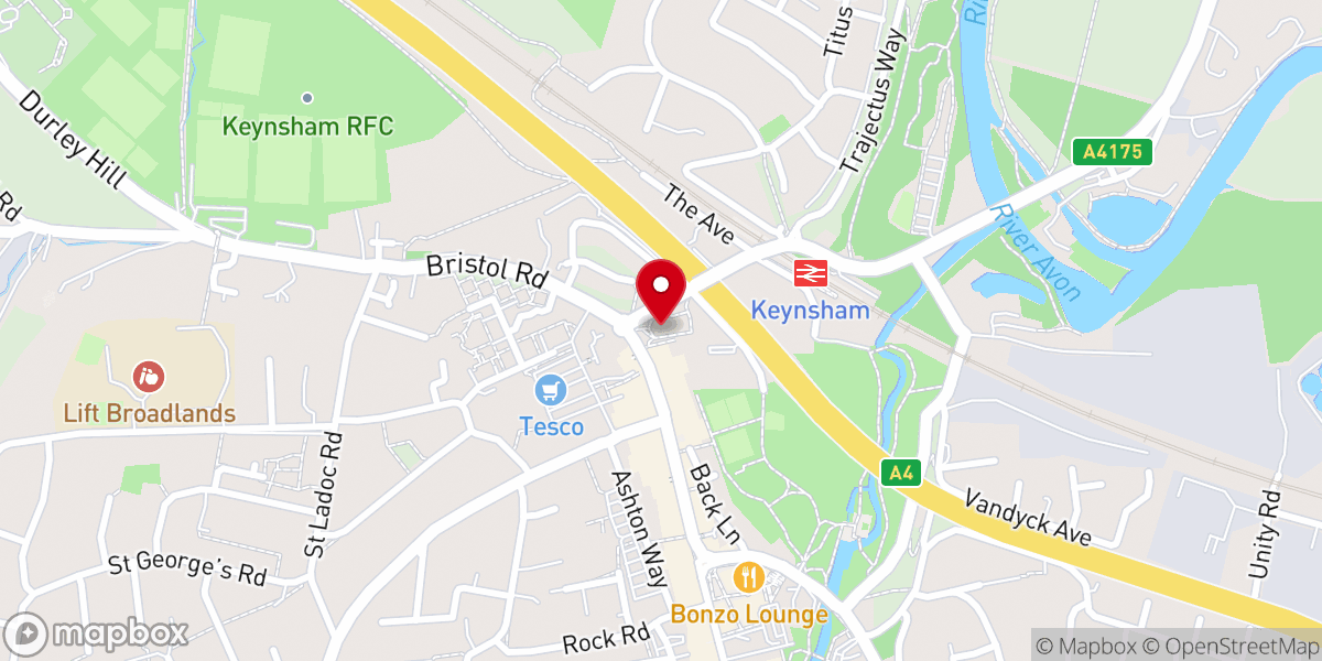 Map showing location of St John's Church